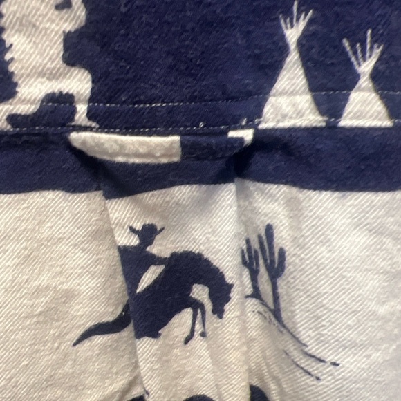 STRUCTURE - Vintage 1990s Blue Western￼ Polo Dad Shirt Mens Size Large - Picture 11 of 14